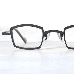 Quirky +1.50 Square Reading Glasses Vintage NOS Matte Black Unisex